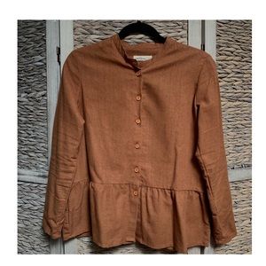 Little Cottonwood Linen peplum shirt